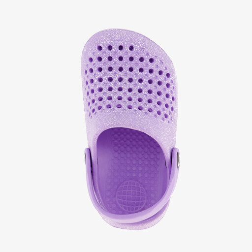 Meisjes klompen met glitters paars