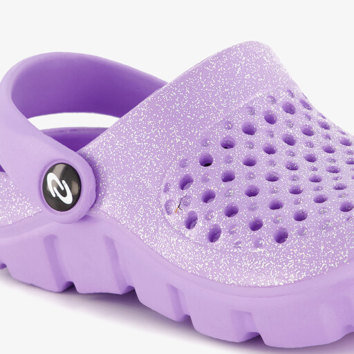 Meisjes klompen met glitters paars