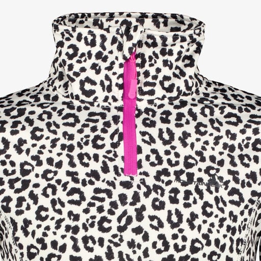 Kinder skipully met rits luipaardprint