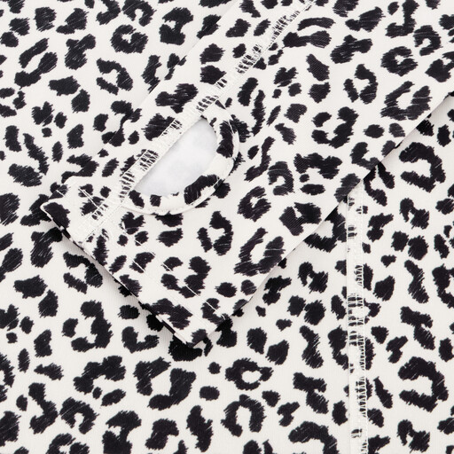 Kinder skipully met rits luipaardprint