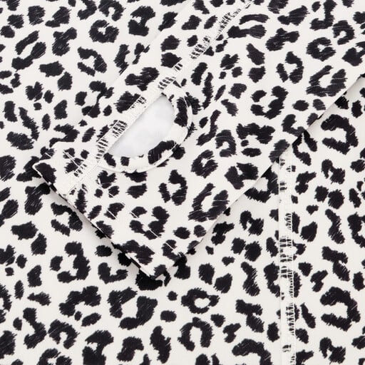 Kinder skipully met rits luipaardprint