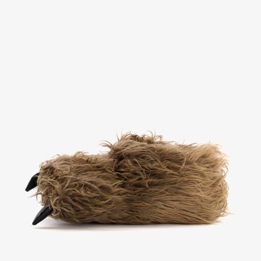 Heren pantoffels dierenpoot bruin