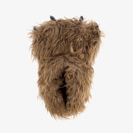 Heren pantoffels dierenpoot bruin