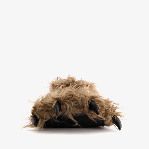 Heren pantoffels dierenpoot bruin