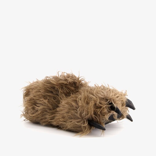 Heren pantoffels dierenpoot bruin