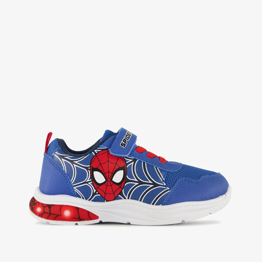 Spiderman jongens sneakers blauw met lichtjes