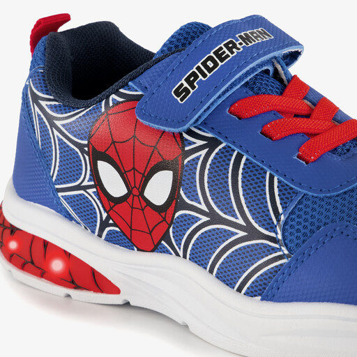 Spiderman jongens sneakers blauw met lichtjes