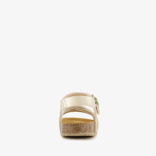 Meisjes bio sandalen goud glitter