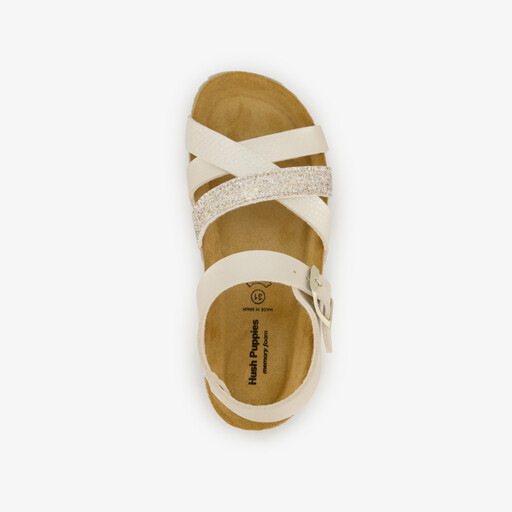 Meisjes bio sandalen goud glitter