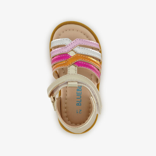 Meisjes sandalen metallic goud roze