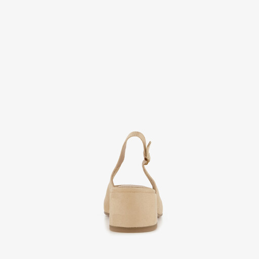 Dames slingback pumps beige