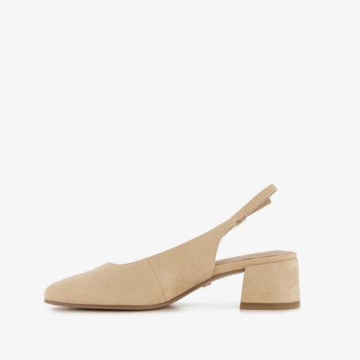 Dames slingback pumps beige