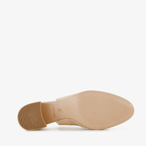 Dames slingback pumps beige