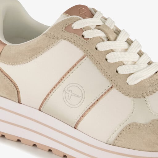 Dames sneakers beige rosé