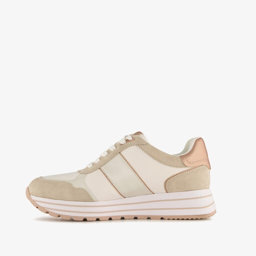 Dames sneakers beige rosé