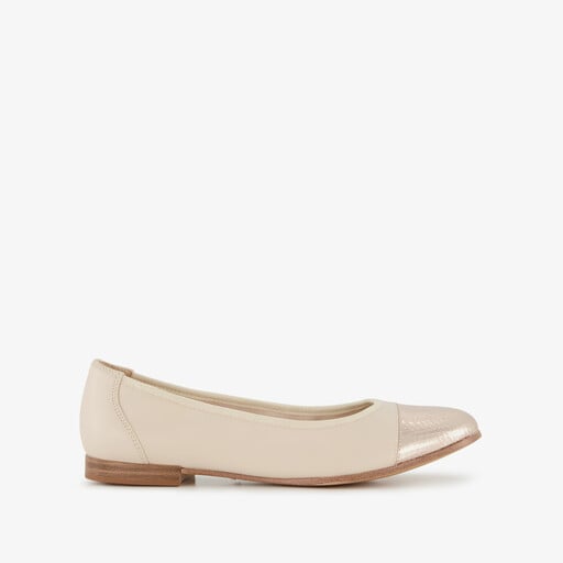 Dames ballerina's beige goud