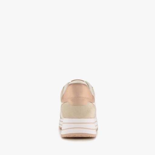 Dames sneakers beige rosé