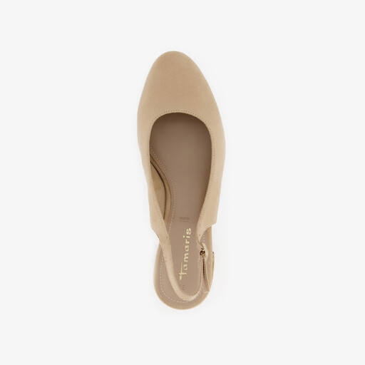 Dames slingback pumps beige