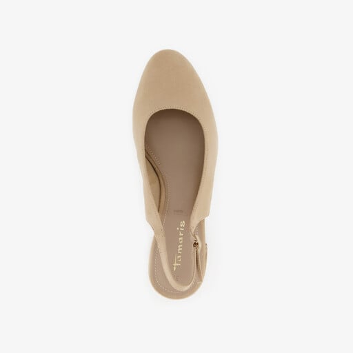 Dames slingback pumps beige