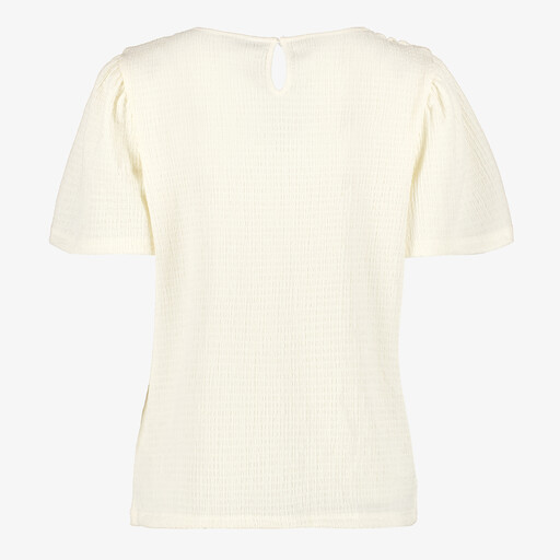 Dames T-shirt met borduursel wit