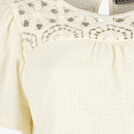 Dames T-shirt met borduursel wit