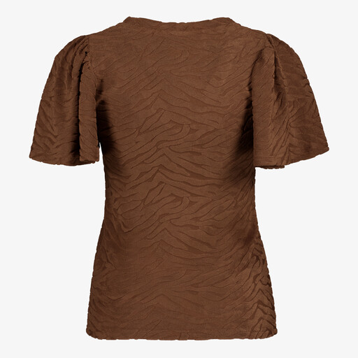 Dames top bruin