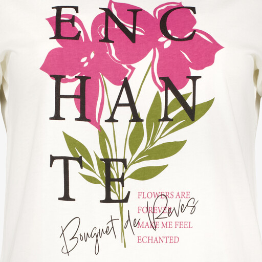 Dames T-shirt met opdruk wit