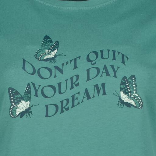 Dames T-shirt met opdruk groen