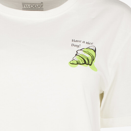 Dames T-shirt met backprint wit