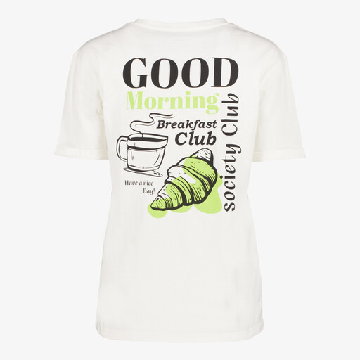 Dames T-shirt met backprint wit