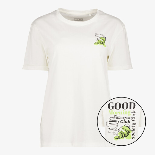 Dames T-shirt met backprint wit