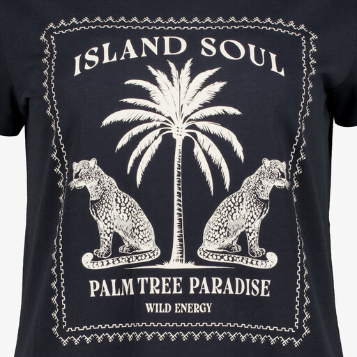 Dames T-shirt met opdruk zwart