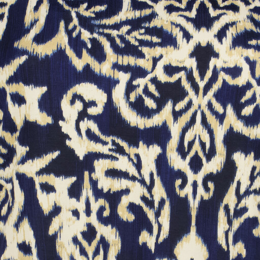 Dames top met print blauw beige