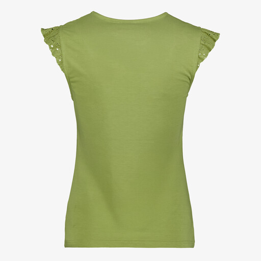 Dames top met kapmouwtjes groen