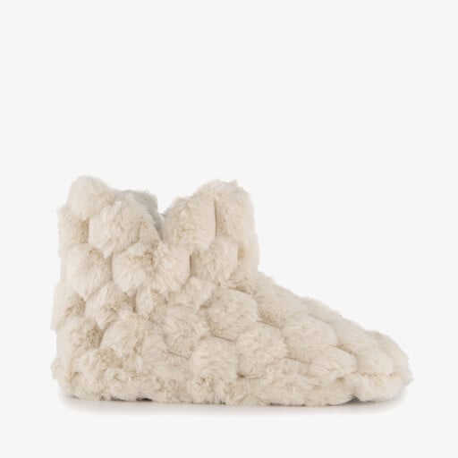 Dames pantoffels hoog wit