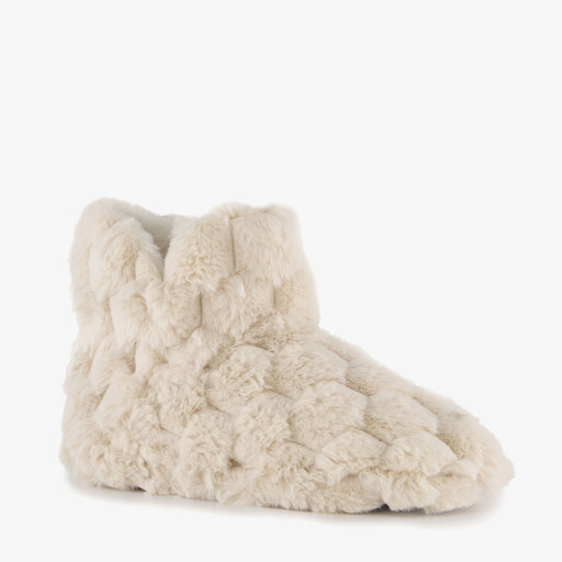 Dames pantoffels hoog wit