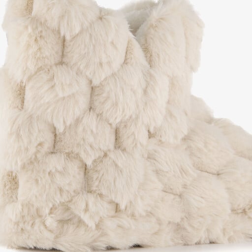 Dames pantoffels hoog wit