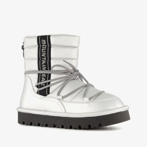 Gevoerde dames snowboots zilver