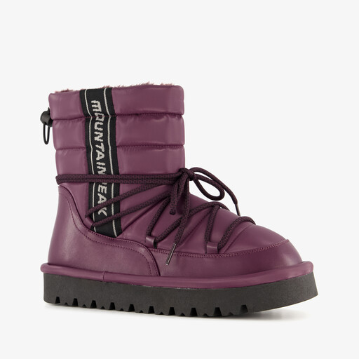 Gevoerde dames snowboots bordeauxrood