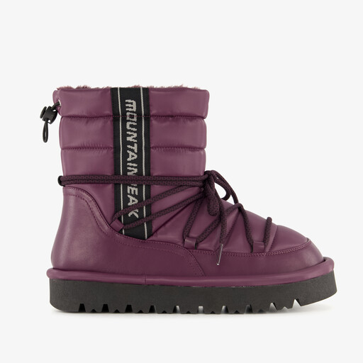 Gevoerde dames snowboots bordeauxrood