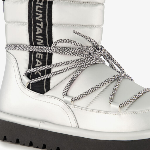 Gevoerde dames snowboots zilver