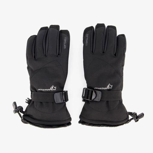 Heren softshell skihandschoenen zwart