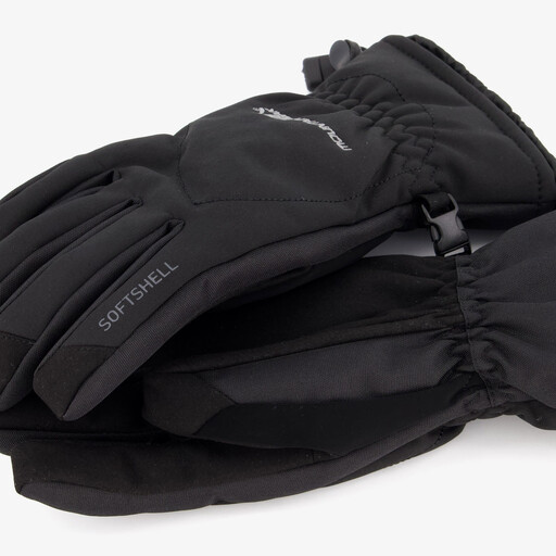 Dames softshell skihandschoenen zwart