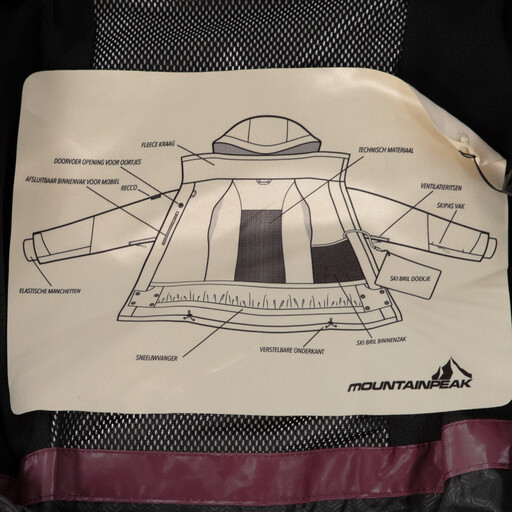 Dames ski-jas rood 10000 mm waterkolom