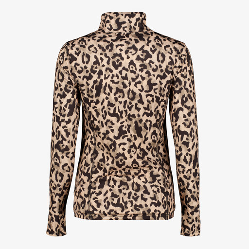 Dames skipully met rits luipaardprint