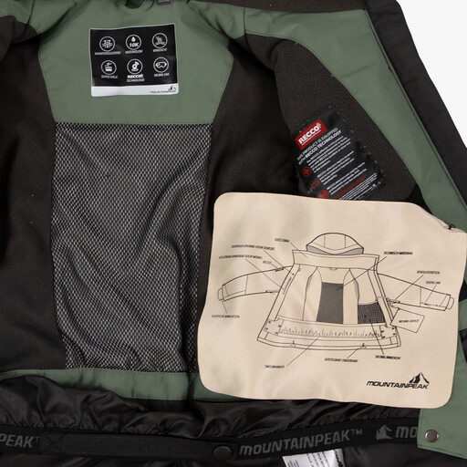 Kinder ski-jas groen 10000 mm waterkolom