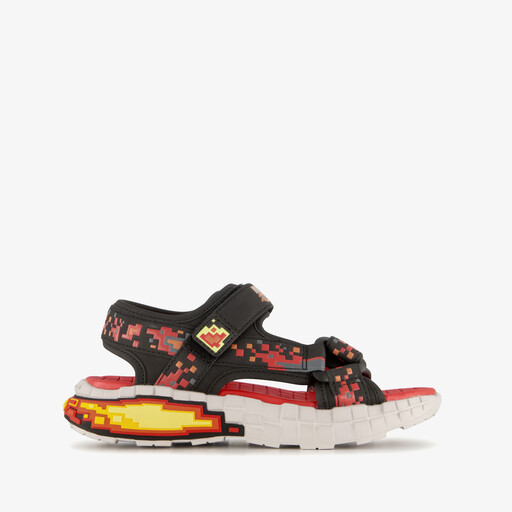 Mega-Splash 4K jongens sandalen zwart rood