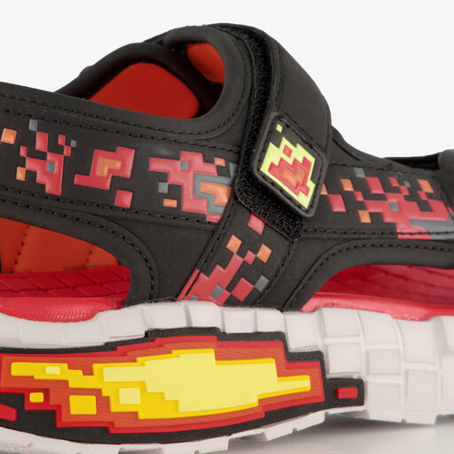 Mega-Splash 4K jongens sandalen zwart rood
