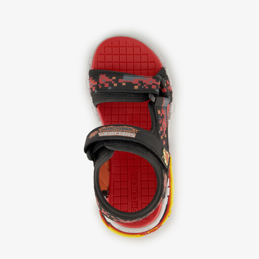 Mega-Splash 4K jongens sandalen zwart rood