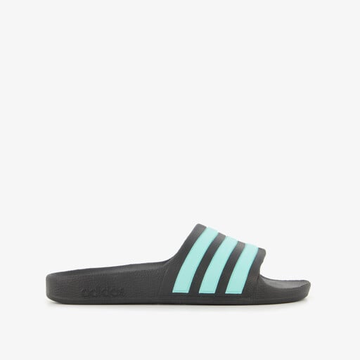 Adilette Aqua kinder badslippers zwart blauw